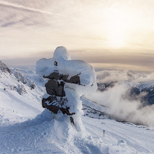 Inukshuk On a Mountain